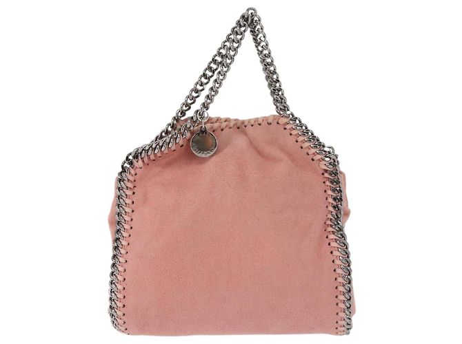 Autre Marque Borsa Mini Farabella in Suede 2way Stella McCartney Catena Rosa 391698 Auth am9156 Argento - vista 13