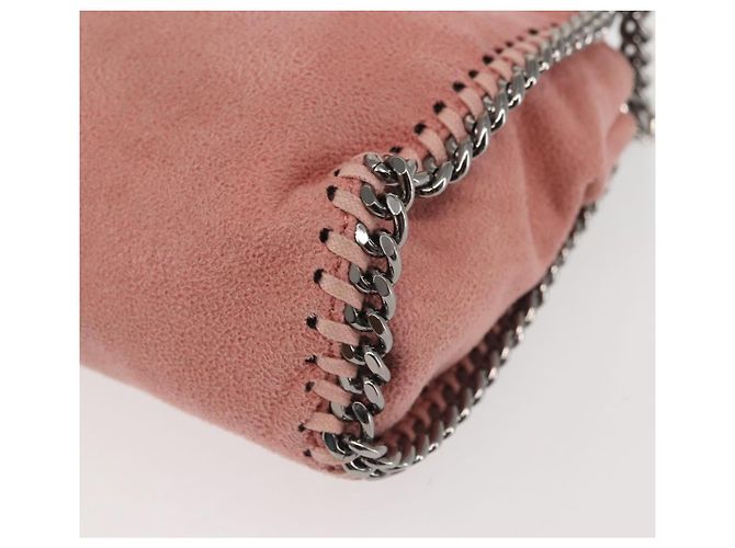 Autre Marque Borsa Mini Farabella in Suede 2way Stella McCartney Catena Rosa 391698 Auth am9156 Argento - vista 15