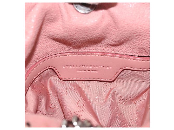 Autre Marque Borsa Mini Farabella in Suede 2way Stella McCartney Catena Rosa 391698 Auth am9156 Argento - vista 19