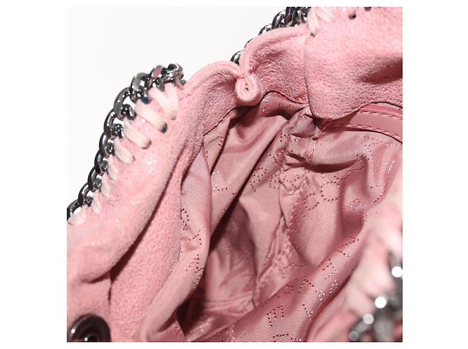 Autre Marque Borsa Mini Farabella in Suede 2way Stella McCartney Catena Rosa 391698 Auth am9156 Argento - vista 21
