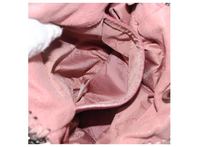 Autre Marque Borsa Mini Farabella in Suede 2way Stella McCartney Catena Rosa 391698 Auth am9156 Argento - vista 22