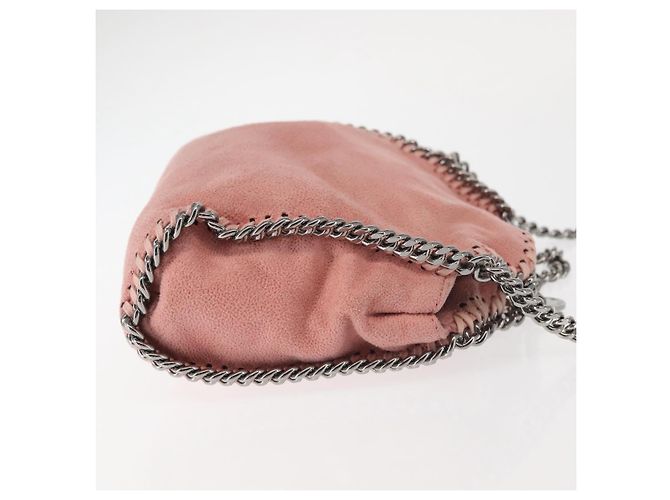 Autre Marque Borsa Mini Farabella in Suede 2way Stella McCartney Catena Rosa 391698 Auth am9156 Argento - vista 3