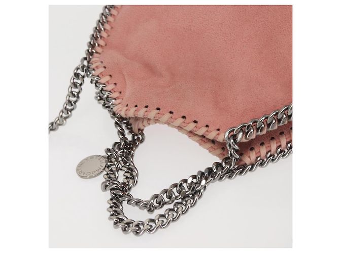 Autre Marque Borsa Mini Farabella in Suede 2way Stella McCartney Catena Rosa 391698 Auth am9156 Argento - vista 6