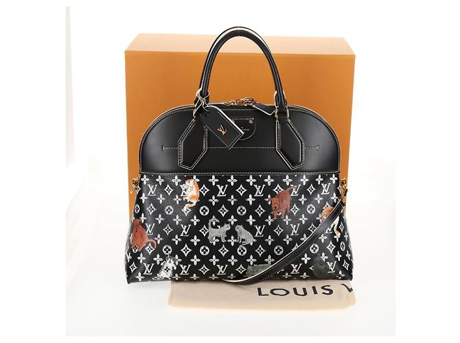 LOUIS VUITTON Catgram Alma Soup Borsa a Mano Nera M44403 LV Auth 139431SM Nero Monogramma - vista 12