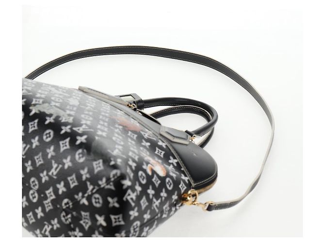 LOUIS VUITTON Catgram Alma Soup Borsa a Mano Nera M44403 LV Auth 139431SM Nero Monogramma - vista 15