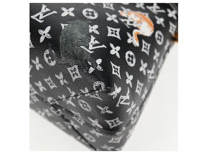LOUIS VUITTON Catgram Alma Soup Borsa a Mano Nera M44403 LV Auth 139431SM Nero Monogramma - vista 17