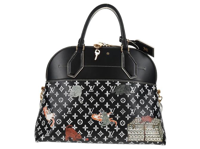 LOUIS VUITTON Catgram Alma Soup Borsa a Mano Nera M44403 LV Auth 139431SM Nero Monogramma - vista 2