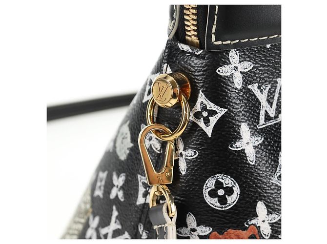 LOUIS VUITTON Catgram Alma Soup Borsa a Mano Nera M44403 LV Auth 139431SM Nero Monogramma - vista 23