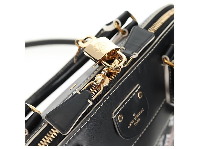 LOUIS VUITTON Catgram Alma Soup Borsa a Mano Nera M44403 LV Auth 139431SM Nero Monogramma - vista 25