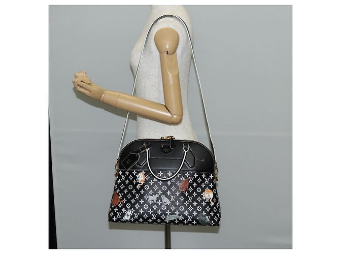 LOUIS VUITTON Catgram Alma Soup Borsa a Mano Nera M44403 LV Auth 139431SM Nero Monogramma - vista 30
