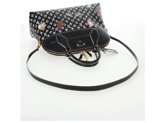 LOUIS VUITTON Catgram Alma Soup Borsa a Mano Nera M44403 LV Auth 139431SM Nero Monogramma - vista 8
