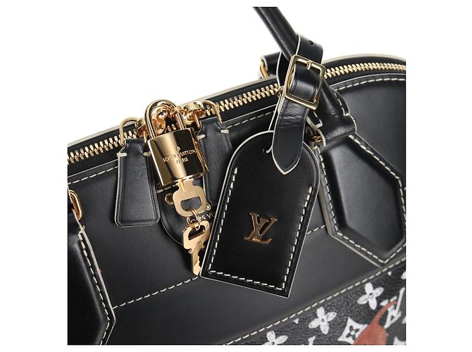 LOUIS VUITTON Catgram Alma Soup Borsa a Mano Nera M44403 LV Auth 139431SM Nero Monogramma - vista 9