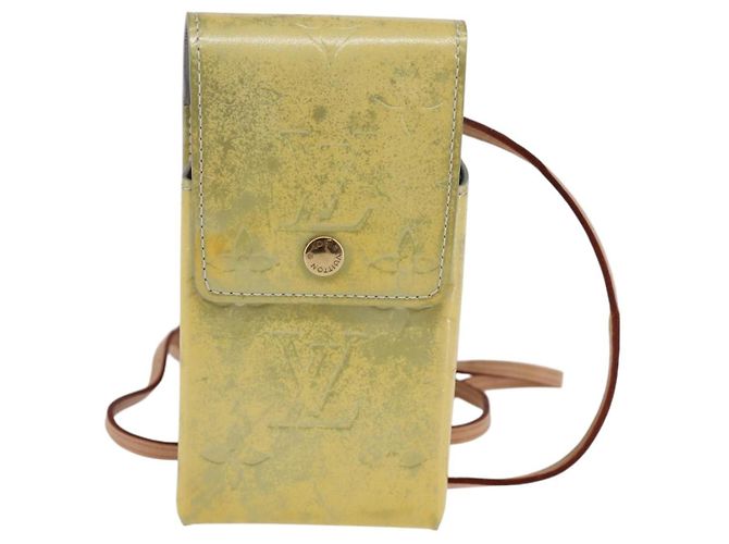 ASTUCCIO PER SIGARETTE LOUIS VUITTON Monogram Vernis Verde Grigio LV Auth BA6481 - vista 13