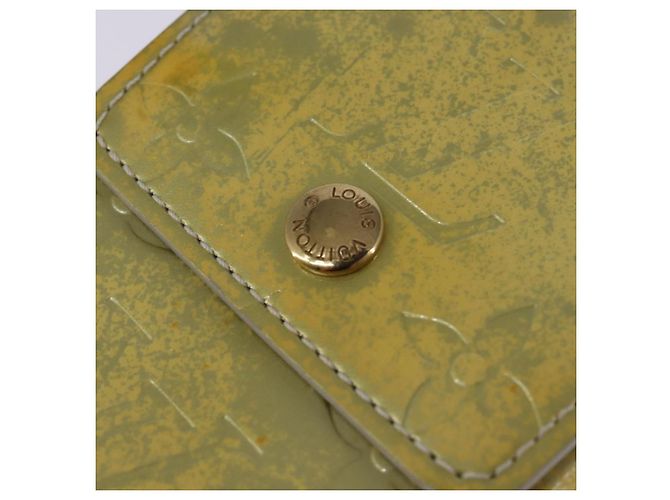 ASTUCCIO PER SIGARETTE LOUIS VUITTON Monogram Vernis Verde Grigio LV Auth BA6481 - vista 9