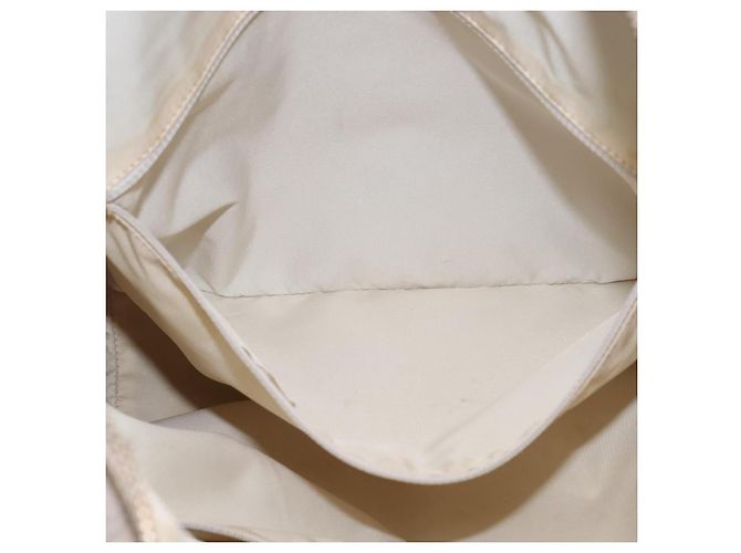 CHANEL Nuova Borsa Tote da Viaggio Nylon Beige Oro CC Auth 143978 D'oro - vista 11