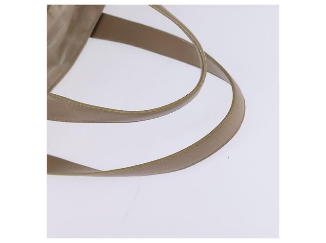 CHANEL Nuova Borsa Tote da Viaggio Nylon Beige Oro CC Auth 143978 D'oro - vista 7