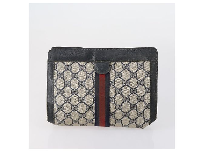 Céline Pochette in tela Macadam in pelle CELINE Fendi Gucci Cartier set di 8 blu Auth 148967 - vista 5