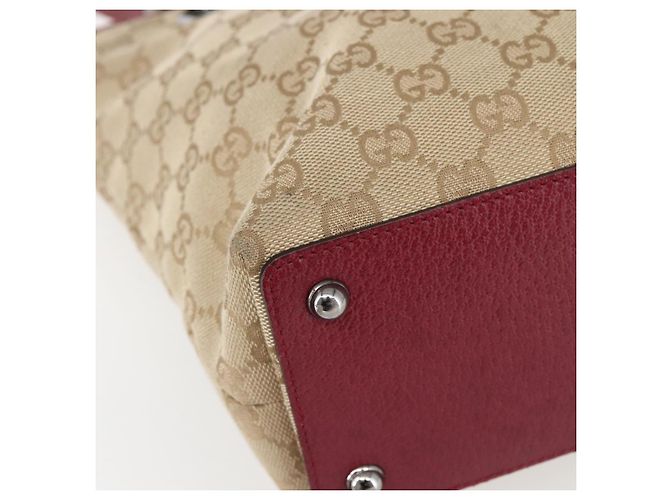 Sac fourre-tout en toile GG Gucci Beige Argent 120840 Auth BA6338 Argenté - vue 14