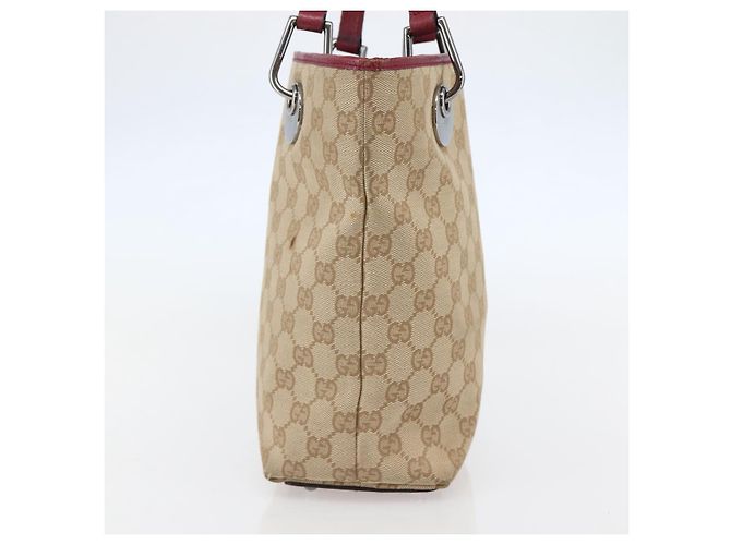 Sac fourre-tout en toile GG Gucci Beige Argent 120840 Auth BA6338 Argenté - vue 3
