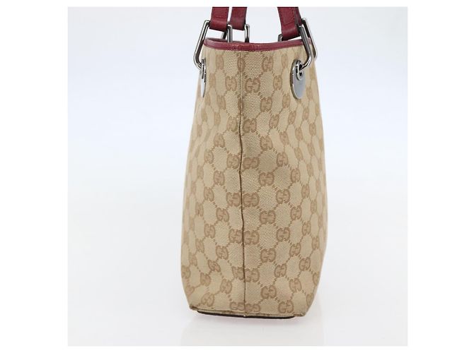 Sac fourre-tout en toile GG Gucci Beige Argent 120840 Auth BA6338 Argenté - vue 4