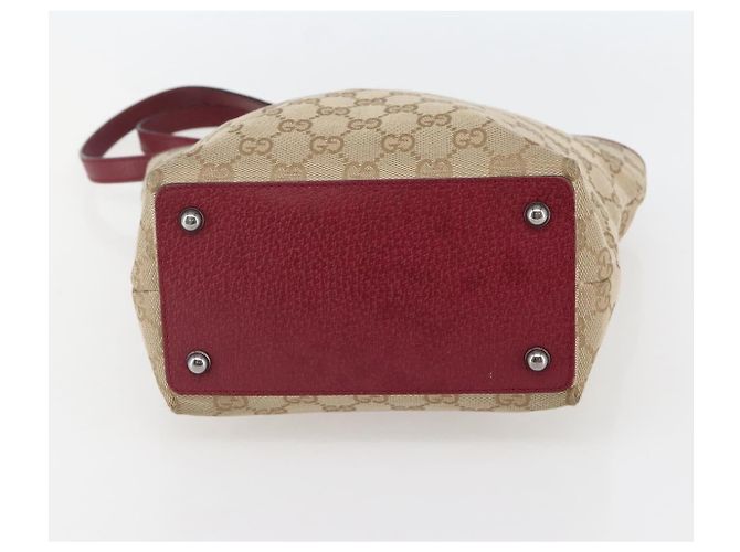 Sac fourre-tout en toile GG Gucci Beige Argent 120840 Auth BA6338 Argenté - vue 5