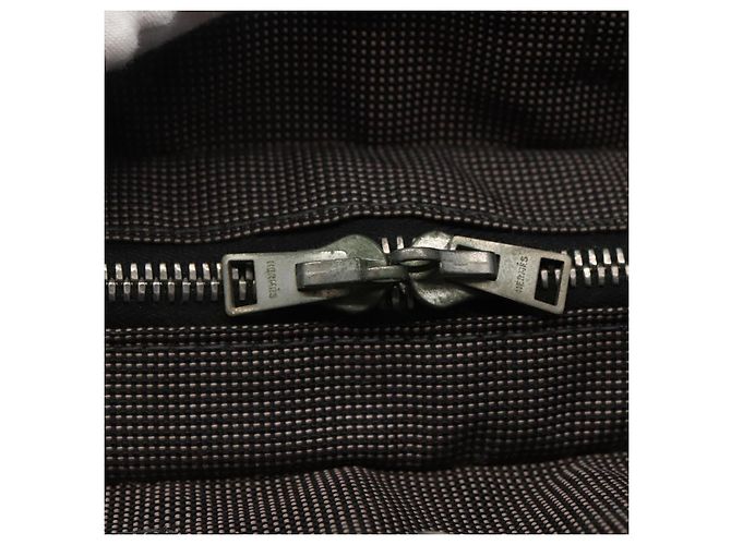 Hermès HERMES Borsa a Mano Her Line PM Tela Grigia Argento Auth 143972 Marrone - vista 10