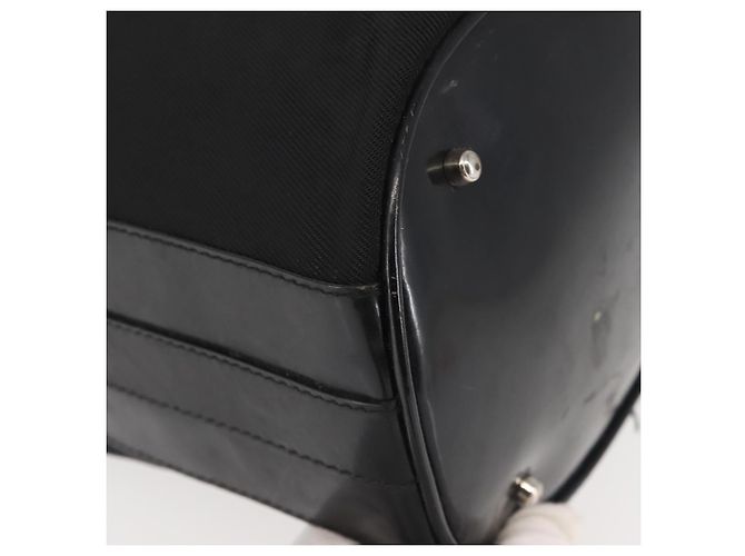 Borsa a mano in nylon Gucci Bamboo 2 in 1 nera argento autentica BA5354 Nero - vista 16