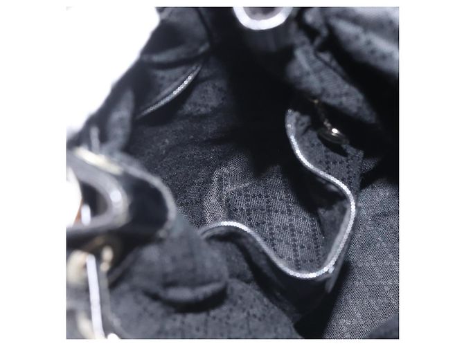 Borsa a mano in nylon Gucci Bamboo 2 in 1 nera argento autentica BA5354 Nero - vista 26