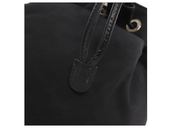 Borsa a mano in nylon Gucci Bamboo 2 in 1 nera argento autentica BA5354 Nero - vista 7