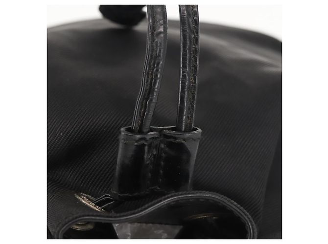Borsa a mano in nylon Gucci Bamboo 2 in 1 nera argento autentica BA5354 Nero - vista 8