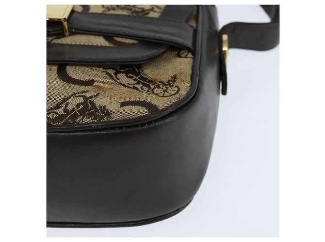 Céline Borsa a Spalla Celine C Sulky in Tela Beige Oro Auth 149188 D'oro - vista 11