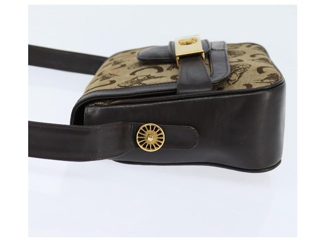 Céline Borsa a Spalla Celine C Sulky in Tela Beige Oro Auth 149188 D'oro - vista 4