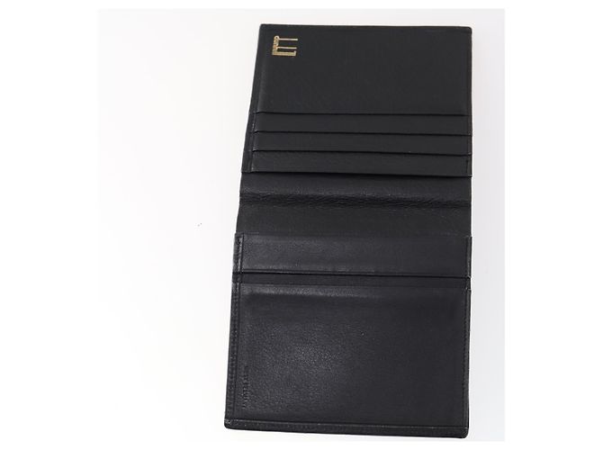 Alfred Dunhill Bolso de mano Dunhill de cuero 10set negro marino Auth bs29865 - vista 13