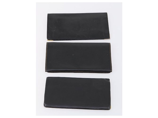 Alfred Dunhill Bolso de mano Dunhill de cuero 10set negro marino Auth bs29865 - vista 19