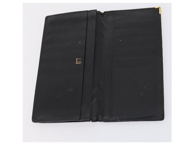 Alfred Dunhill Bolso de mano Dunhill de cuero 10set negro marino Auth bs29865 - vista 20