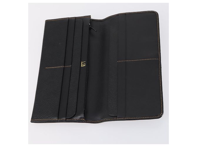 Alfred Dunhill Bolso de mano Dunhill de cuero 10set negro marino Auth bs29865 - vista 21