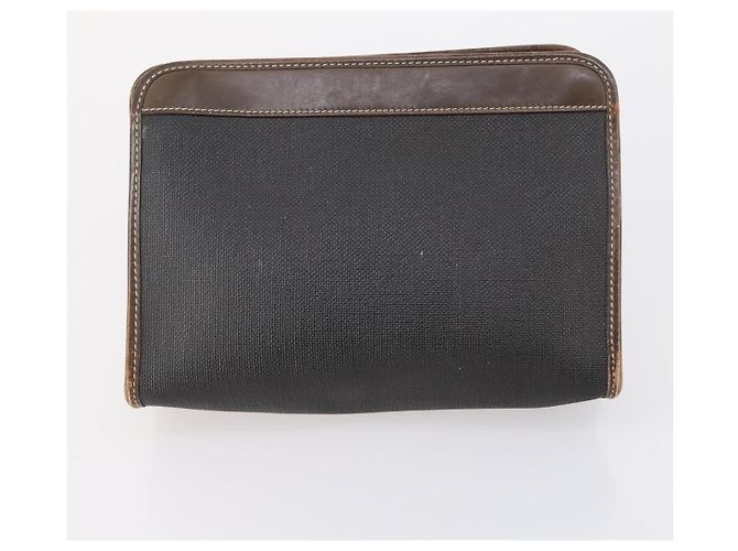Alfred Dunhill Bolso de mano Dunhill de cuero 10set negro marino Auth bs29865 - vista 9