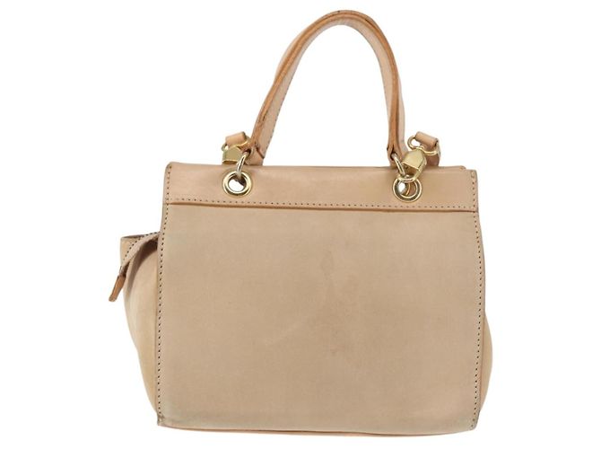 Céline Borsa a Spalla CELINE in Pelle Suede 2way Beige Oro Auth bs29686 D'oro - vista 2