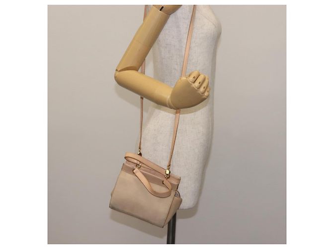 Céline Borsa a Spalla CELINE in Pelle Suede 2way Beige Oro Auth bs29686 D'oro - vista 23