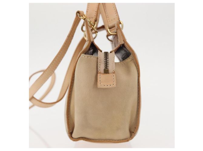 Céline Borsa a Spalla CELINE in Pelle Suede 2way Beige Oro Auth bs29686 D'oro - vista 3