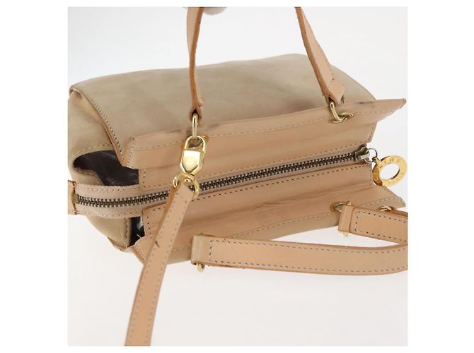Céline Borsa a Spalla CELINE in Pelle Suede 2way Beige Oro Auth bs29686 D'oro - vista 6