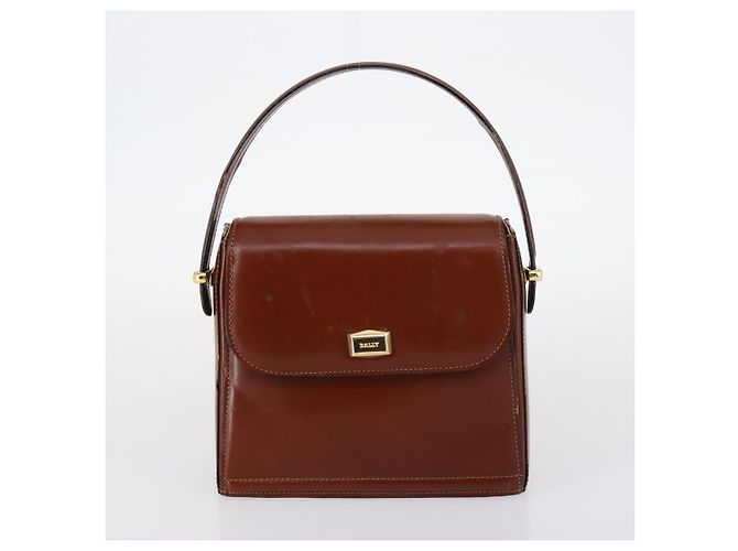 Borsa a tracolla BALLY in pelle Set da 3 Marrone Nero Auth BA4817 - vista 14