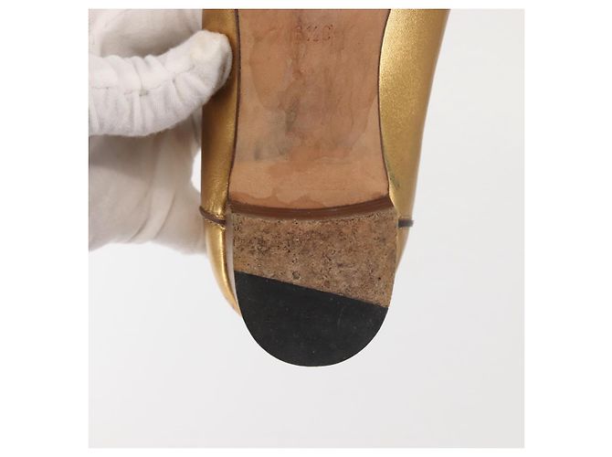 GUCCI Pumps Leder Gold Auth ac3875 Golden - Ansicht 11
