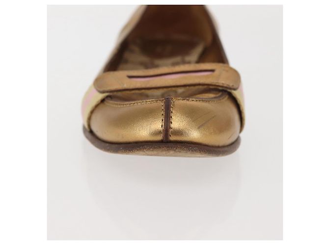 GUCCI Pumps Leder Gold Auth ac3875 Golden - Ansicht 13