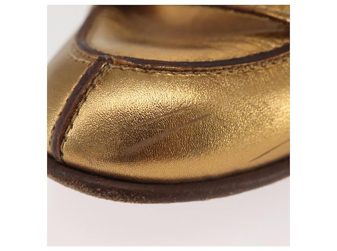 GUCCI Pumps Leder Gold Auth ac3875 Golden - Ansicht 14