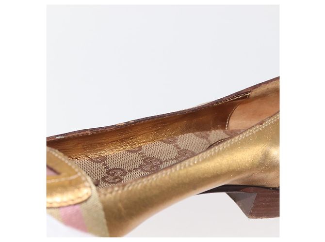 GUCCI Pumps Leder Gold Auth ac3875 Golden - Ansicht 17