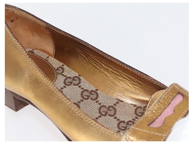 GUCCI Pumps Leder Gold Auth ac3875 Golden - Ansicht 18