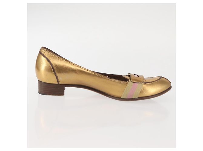 GUCCI Pumps Leder Gold Auth ac3875 Golden - Ansicht 25