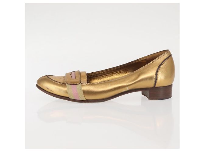 GUCCI Pumps Leder Gold Auth ac3875 Golden - Ansicht 26