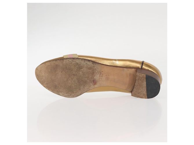 GUCCI Pumps Leder Gold Auth ac3875 Golden - Ansicht 28